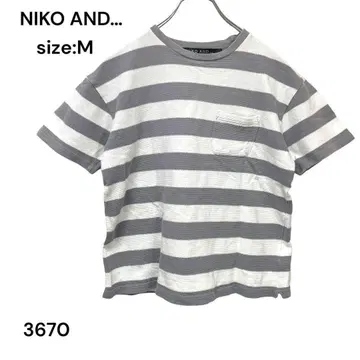 니코앤드 niko and - 셔츠 상의 반팔 M 보더