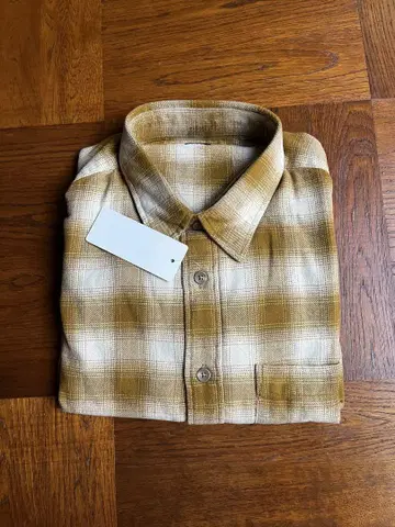 새상품 미사용 유니클로 옴브레 체크 플란넬 셔츠