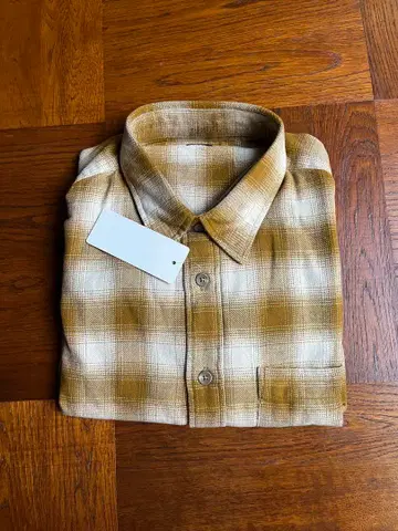 새상품 미사용 유니클로 옴브레 체크 플란넬 셔츠