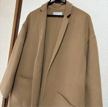 오드리앤존와드 카멜 브라운 더블 페이스 울 코트