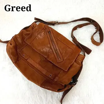 Greed 그 리드 숄더백 올 가죽 다크 브라운 사선 크로스