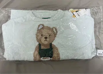 젤라또피케 스벅 파우더 베어 자카드 풀오버 민트 그린