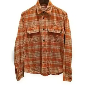 HideandSeek Orenge Check L/S OC Shirt