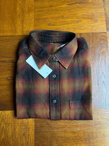 새상품 미사용 유니클로 옴브레 체크 플란넬 셔츠