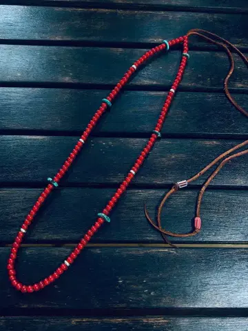 혈적보다 화이트 하츠 터콰이즈 실버 비즈 커스텀