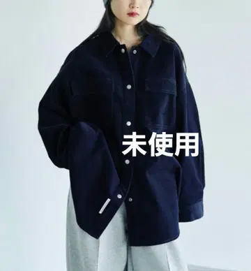 미사용 렙심 코듀로이 BIG 셔츠 네이비