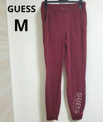 GUESS [ M ] 로고 속기모 스웨트 팬츠 보르도