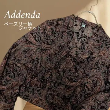 Addenda 페이즐리 패턴 블라우스 자켓 브라운 계열 M~L 상당