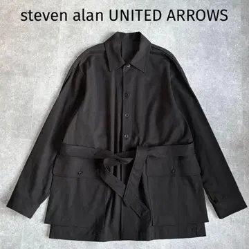 [ 새상품급 ] 스티븐 앨런 코트 A라인 와이드핏 먹먹한 블랙 M