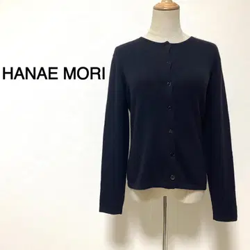 [캐시미어 100%] HANAE MORI 블랙 캐시미어 가디건