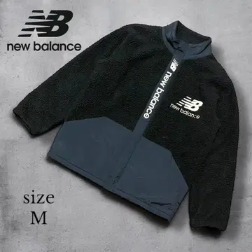 [ new balance ] 보아 플리스 자켓 M 사이즈 블랙 그레이