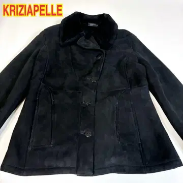 [ 최고급 ] KRIZIAPELLE 무스탕 코트 무스탕 자켓 블랙