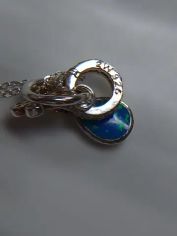 실버 925 오팔풍 목걸이