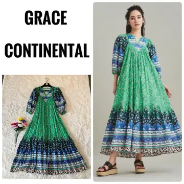 컨디션 최상 GRACE CONTINENTAL 보헤미안 원피스 에스닉