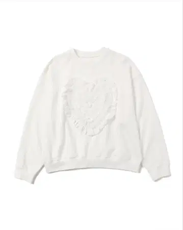 POPPY COTTON LACE HEART SWEATSHIRT