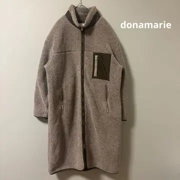 donamarie 플리스 롱 코트 그레이