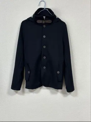 Navy 네이비 후드 부착 코트 M