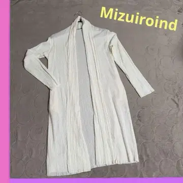 Mizuiroind 화이트 롱 가디건