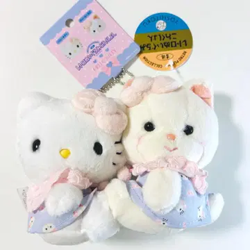 산리오 요시토쿠 마스코트 홀더 헬로키티 크리미 고양이