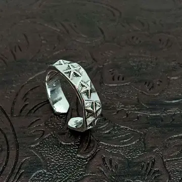 빈티지 실버 스타 레트로 앤티크 반지 반지 17호