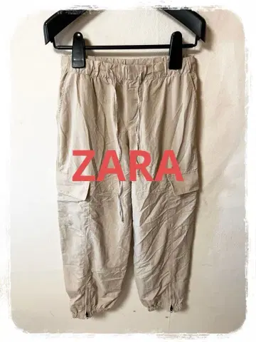 P1 ZARA 나일론 카고 팬츠 지퍼 M
