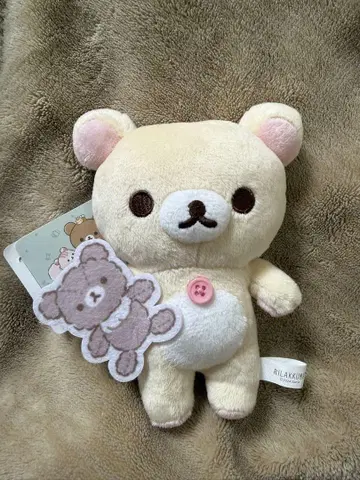 리락쿠마 차이로이코구마의 꼬옥 껴안는 봉제 인형 코리락쿠마