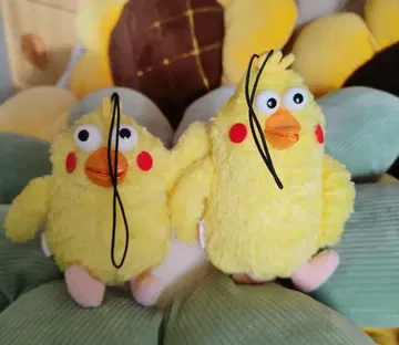 도코모 docomo 병아리 봉제 인형 마스코트 약 10cm