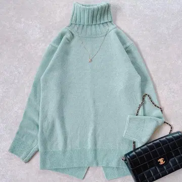 새상품급 두지엠 클라세 캐시미어 혼방 JADE 터틀넥 니트 민트