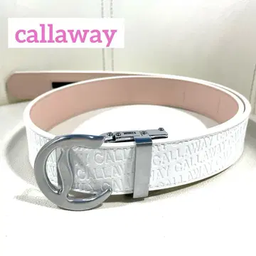 Callaway 화이트 벨트 C형 버클 총 로고