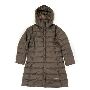 몽벨 트래블 다운 롱 코트 다운 자켓 후드 브라운 M