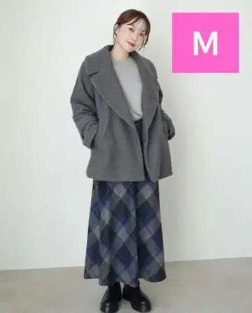 클리닝 완료 terawear emu 부클레 코트 그레이 M 시마무라