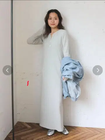 언그리드 헨리넥 골지컷 원피스