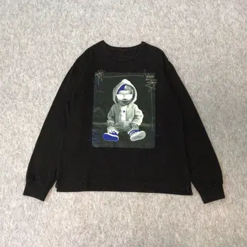 Star Lean 스타리안 긴팔 티셔츠 블랙 면 그래픽 L