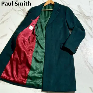 새상품급 캐시미어 혼방 현행 택 폴스미스 체스터 코트 그린 [124]