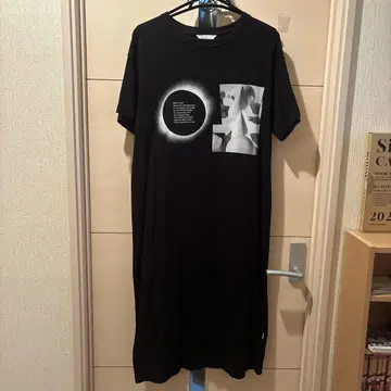 오.셰리 블랙 티셔츠 원피스 S