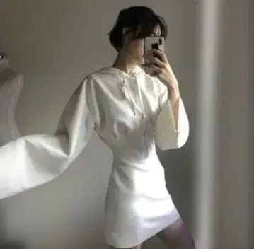 meltthelady 코르셋 후드티 미니 원피스