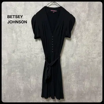 BETSEY JOHNSON 블랙 원피스 반팔 허리끈 포함