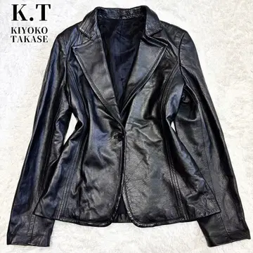K.T KIYOKO TAKASE 라무 가죽 테일러드 자켓