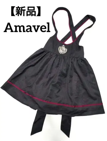 [ 새상품 ] Amavel 아마벨 오버롤 스커트 리본 M