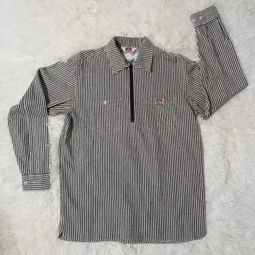 THE ORIGINAL BEN DAVIS 스트라이프 지퍼 셔츠 M