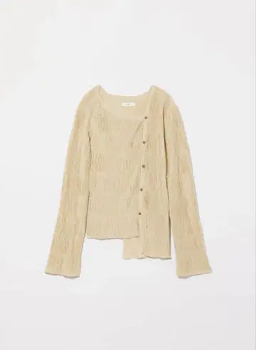 새상품 WAVE TUCK ASYMMETRY GLITTER CARDIGAN