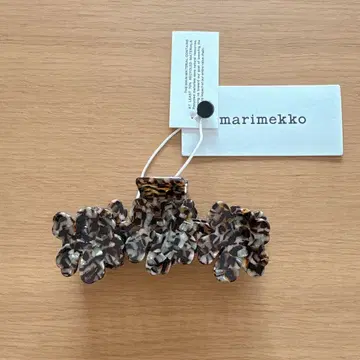 새상품 마리메꼬 Mini Unikko hair clip 브라운