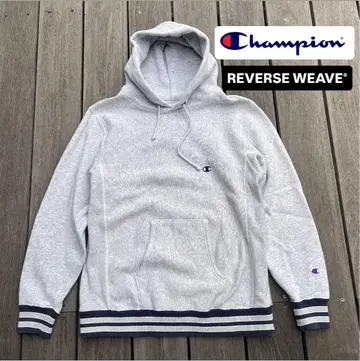 Champion 리버스 위브 복각 파랑 택 속기모 맨투맨 후드티 L