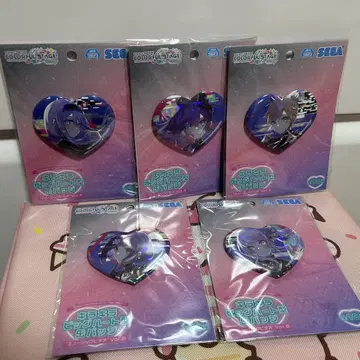 프로세카 반짝반짝 빅 하트형 캔뱃지 '뮤직 비디오' Vol.6