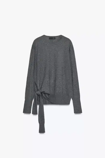 [ 미사용 택 포함 ] ZARA 2025AW 울 매듭 니트 그레이