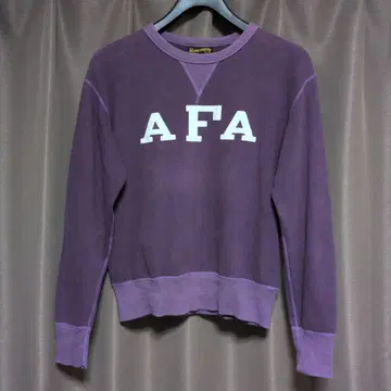 리얼 맥코이 AFA 로고 퍼플 크루넥 트레이닝복