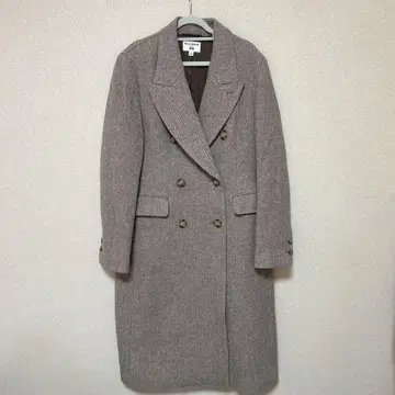 컨디션 최상 유니클로 이네스 콜라보 더블 롱 코트 헤링본