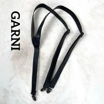 GARNI 가르니 올 가죽 서스펜더 가죽 x 실버 크로케리