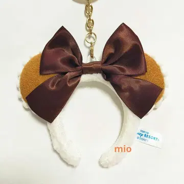 완판템 엄선 디즈니 머리띠 키링 브라운 갈색 리본