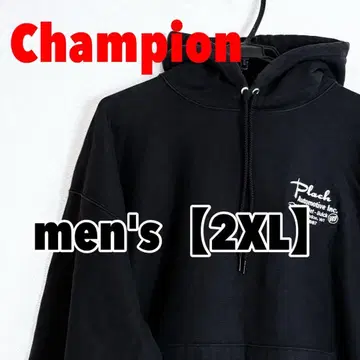 A630 [Champion] 원포인트 프린트 후드티 [2XL] 블랙
